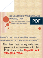 Consumer'S Welfare and Protection