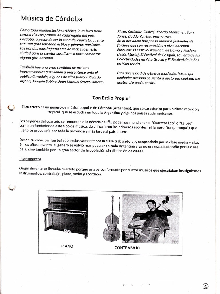 El Cuarteto Cordobes 5 | PDF | Musica Sudamericana | Musica Latinoamericana