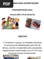 1ª Reunião de Formação - Mais Alfabetização