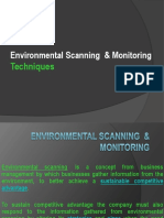 Environmental Scanning & Monitoring: Techniques