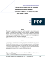 Percepções da Criança sobre o conceito de numero