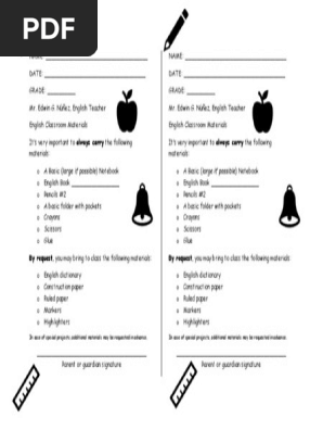 Classroom Materials