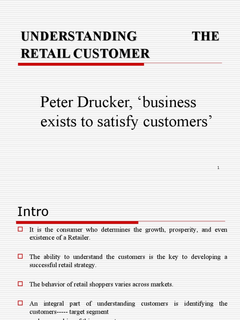 Understanding Retail Customers' Behavior | PDF | Retail | Behavior