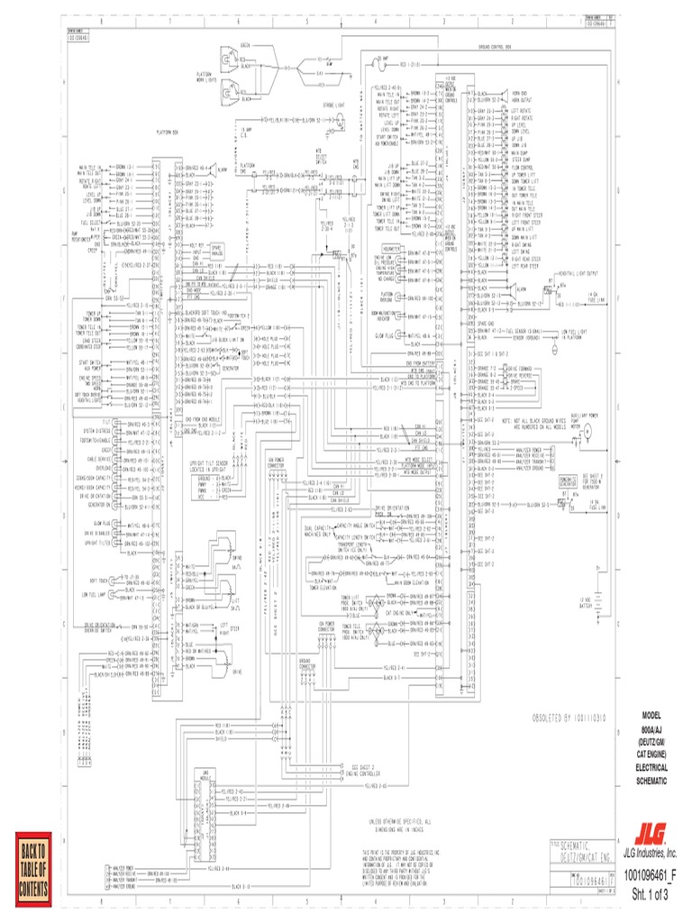 JLG 800A/AJ Electrical Schematic | PDF