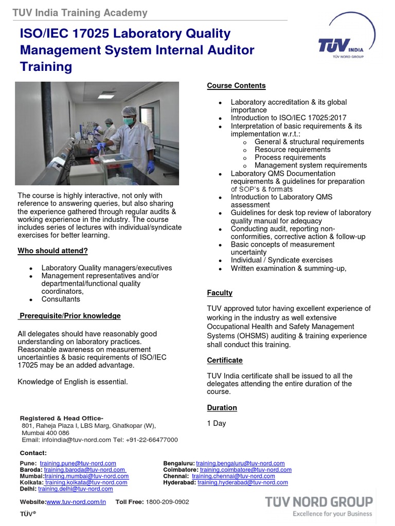 Laboratory Quality Management System Internal Auditor Internal Audit