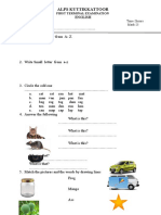 English exam practice for grade 1 students