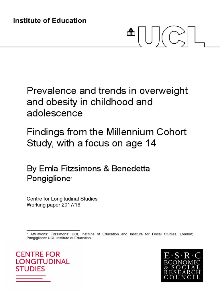 Childhood Obesity Trends at Age 14 | PDF | Obesity | Childhood Obesity