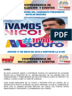 Plan de movilización cierre de campaña Maduro 2018