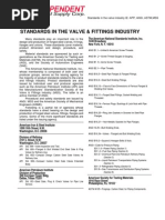 Standards in the Valve Industry