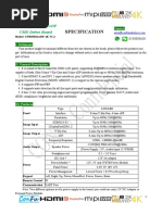 Confu HDMI To EDP 4K Driver Board - Specification V1802