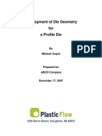 Development of Profile Die Geometry for Polymer Extrusion