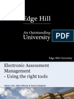 Electronic Assessment Management - Using the Right Tools