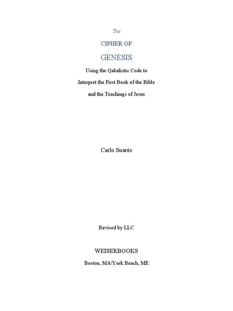 Carlo Suares Cipher of Genesis | PDF | Kabbalah | Torah