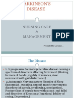 PARKINSON's DISEASE Nursing Management