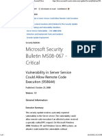Microsoft Security Bulletin MS08-067 - Critical