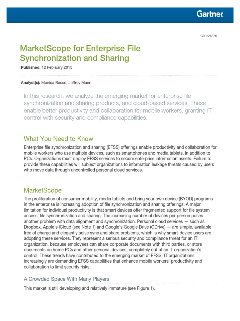 Gartner MarketScope For Enterprise File Synchronization and Sharing PDF