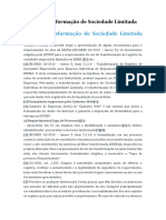 Ato de Transformação de Sociedade Limitada em EIRELI - Jucesp