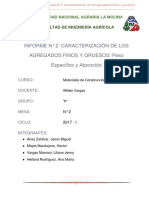 Informe 2 Peso Específico y Absorción