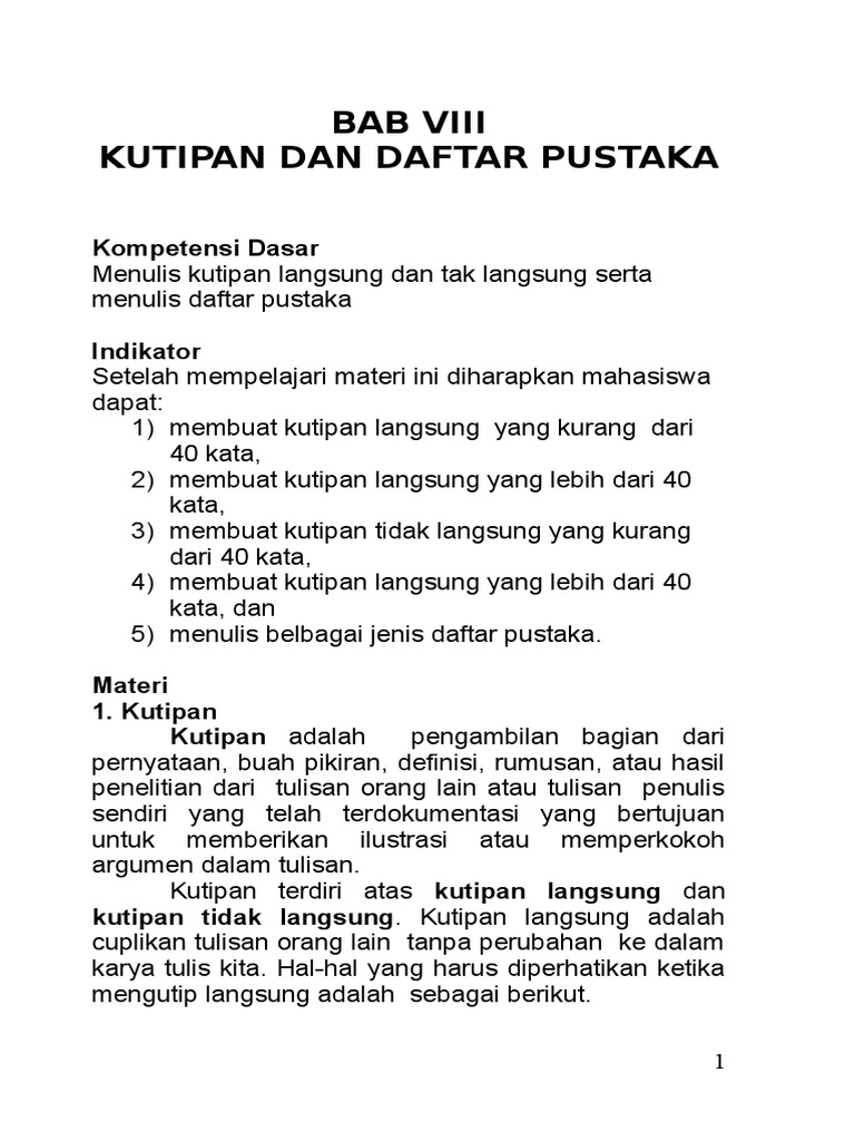 Modul Mpk Bab 8 Kutipan Dafatar Pustaka