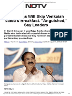Congress Will Skip Venkaiah Naidu's Breakfast. _Anguished,_ Say Leaders
