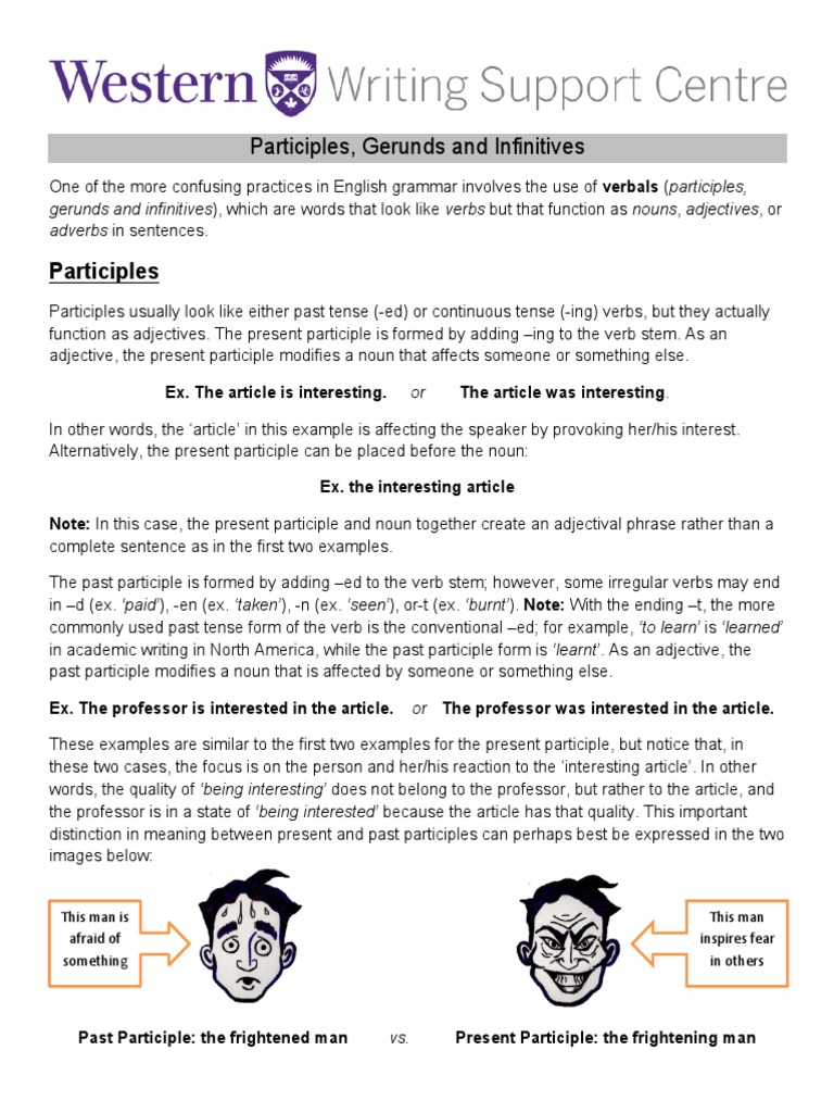 Participles PDF | PDF | Verb | Adjective