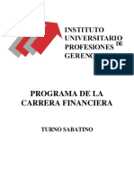 Programa de La Gerencia Financiera Turno Sabatino PDF