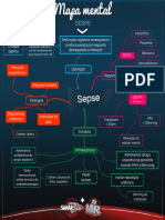 Mapa mental sobre choque séptico e disfunção orgânica