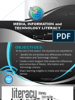 Diff &similarities of Media, Information & Tech Literacy
