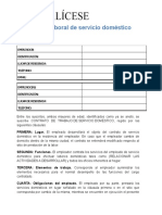 Contrato de Servicio Domestico Interno