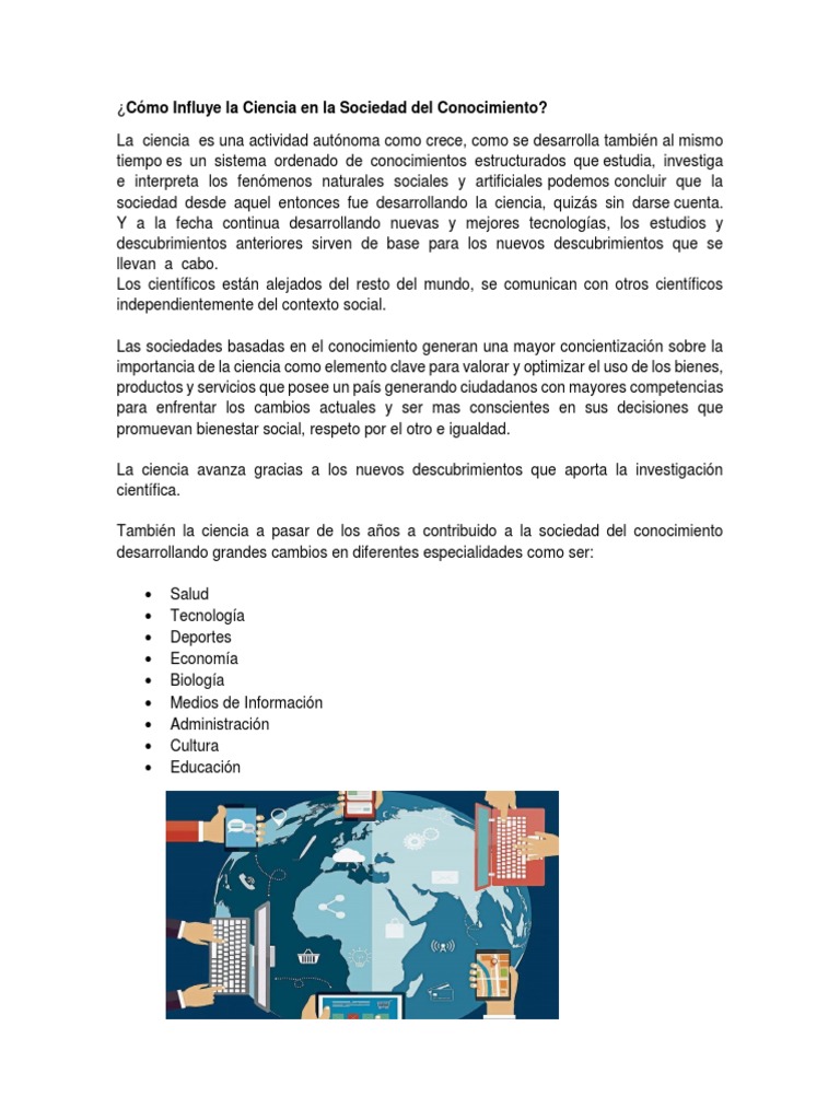 Ciencia y Sociedad del Conocimiento | PDF | Sociedad | Science