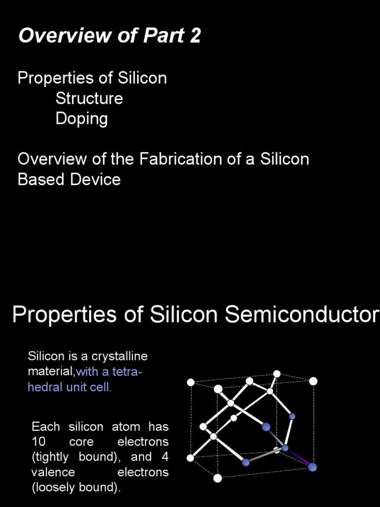 Properties and Fabrication of Silicon Devices | PDF | Doping ...