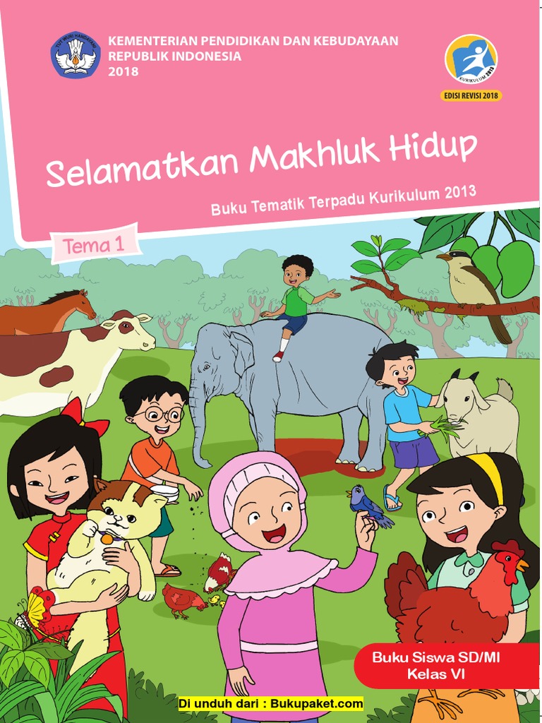 Buku Siswa Kelas 6 Tema 1 Revisi 2018