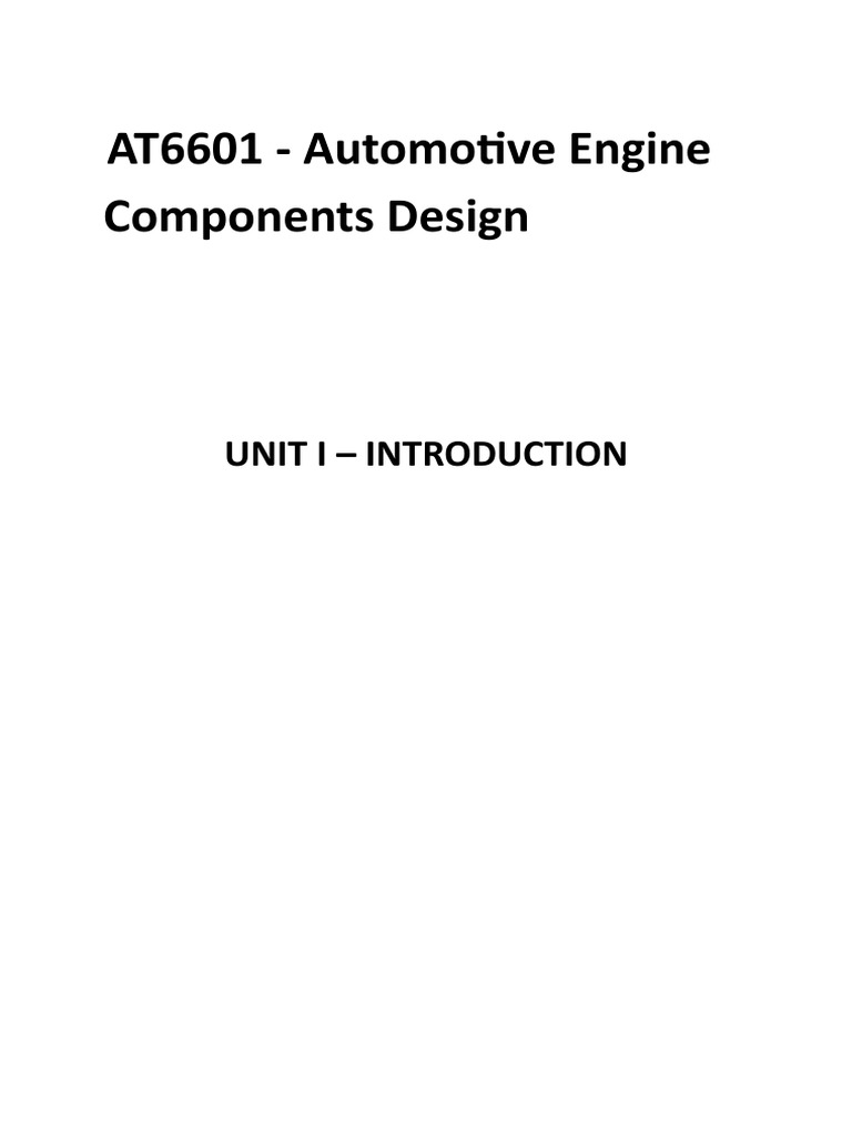 Automotive Engine Components Design PDF Ductility Engineering
