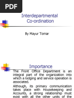 Interdepartmental Co-Ordination: by Mayur Tomar