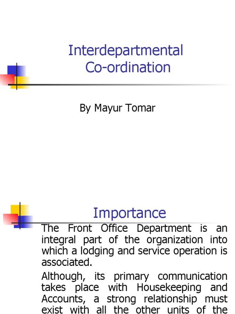 Interdepartmental Coordination | Pdf