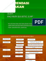 MATERI rEKOMENDASI KEBIJAKAN
