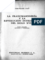 La Francmasonería y la Revolución Intelectual del Siglo XVIII - Bernard Fay