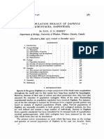 The Population Biology of Daphnia (Crustacea, Daphnidae)