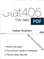 Tidying Data by Hadley Wickham