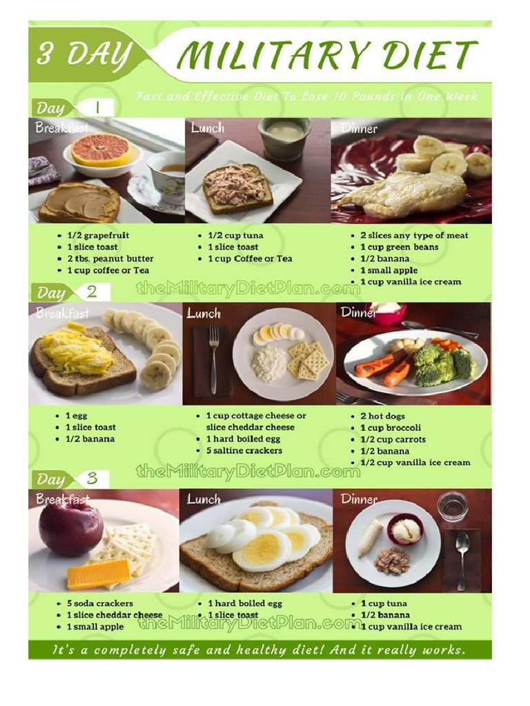 3 Day Military Diet | PDF