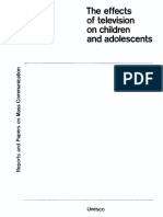 The Effects of Television On Children and Adolescents - An Annotated Bibliography - Unesco