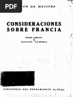 Consideraciones sobre Francia - Joseph de Maistre