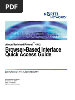 Browser-Based Interface Quick Access Guide