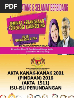 Akta Kanak-kanak 2001 Isu-Isu Perundangan