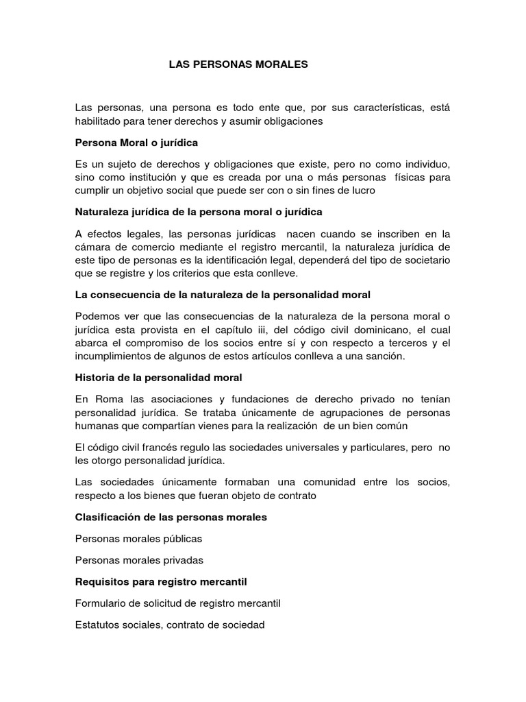 Requisitos de las Personas Morales | PDF | Organización sin ánimo de ...