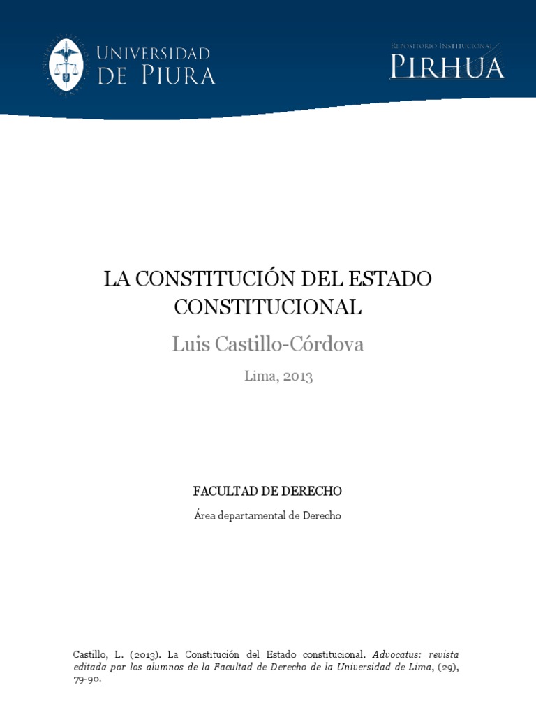 Constitución y derechos en el Estado constitucional | PDF ...