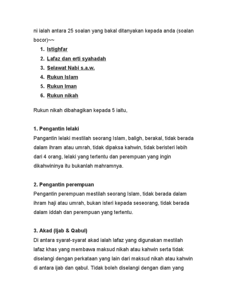 Mengendalikan Temuduga Nikah Dengan