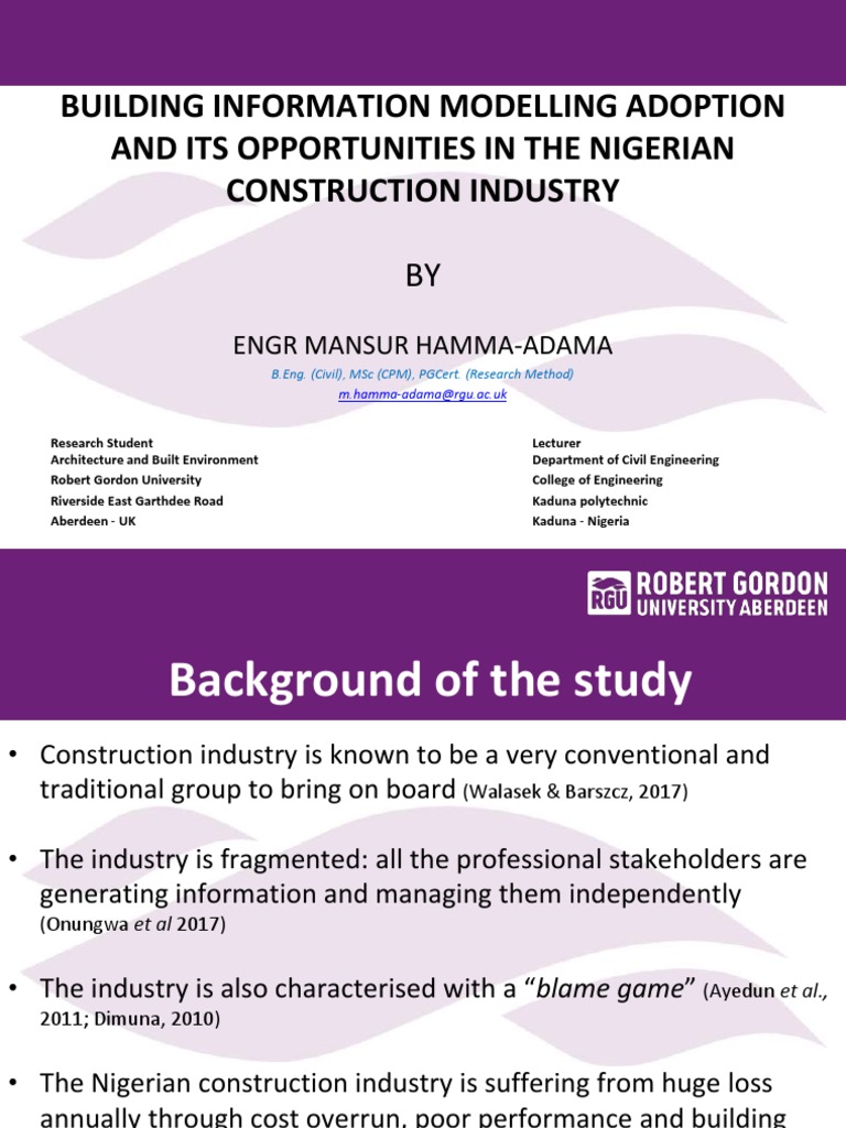 BIM Adoption in Nigeria's Construction Industry | PDF | Building ...