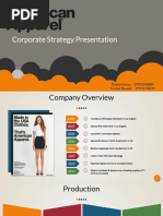 Corporate Strategy Presentation: Rahul Arora - 17PGDM209 Vishal Bansal - 17PGDM239