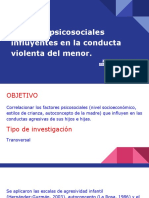 Psicosociales Incluyentes en La Conducta Violenta Del Menor